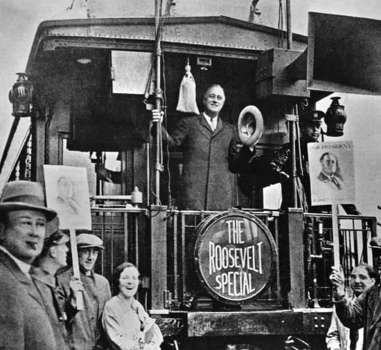 F. D. Roosevelt en campagne électorale (1932)