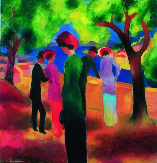 August Macke, <i>Dame à la veste verte</i>.