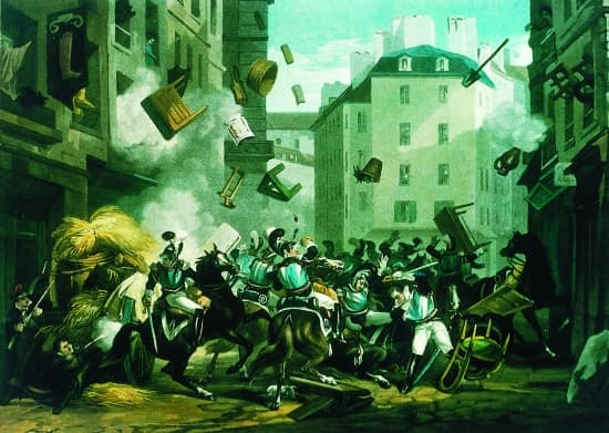 Combat dans la rue Saint-Antoine, à Paris, 28 juillet 1830