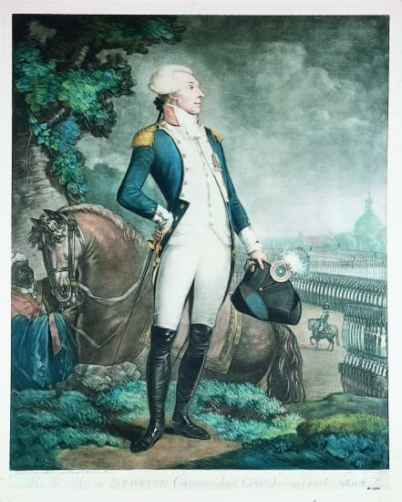 Le marquis de la Lafayette, commandant de la Garde nationale parisienne
