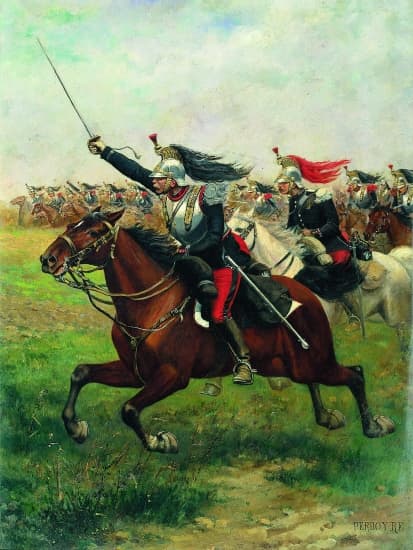 Charge de cuirassiers