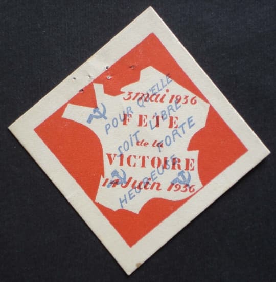 Fête de la victoire : 3 mai 1936-14 juin 1936