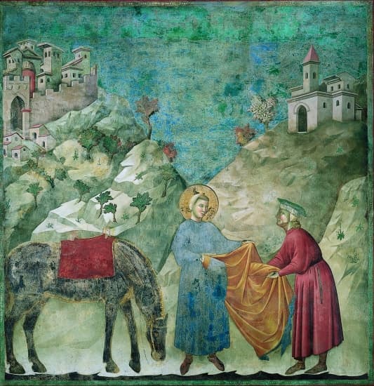 Giotto, « le Don du manteau »