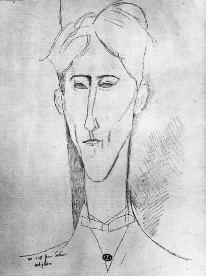 Amedeo Modigliani, Portrait de Jean Cocteau