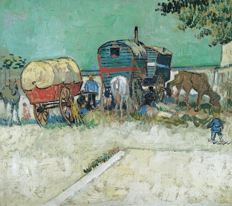 Les Roulottes, campement de Bohémiens.