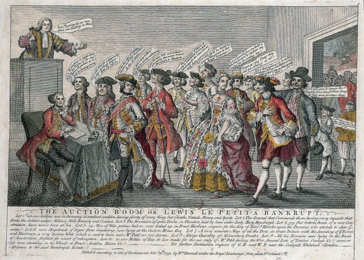 Caricature anglaise sur la guerre de Sept ans (1756 - 1763)