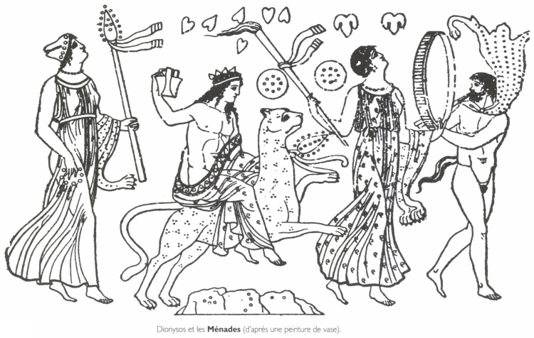 Dionysos et les Ménades. Dionysos et les Ménades.