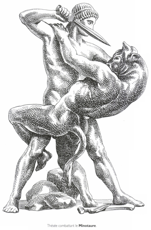 Thésée combattant le Minotaure.