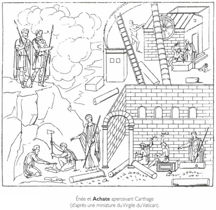 Énée et <B>Achate</B> apercevant Carthage. Énée et <B>Achate</B> apercevant Carthage.