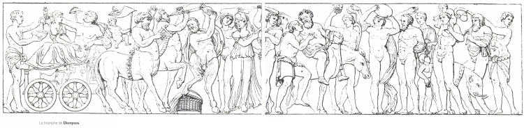 Le triomphe de Dionysos. Le triomphe de Dionysos.