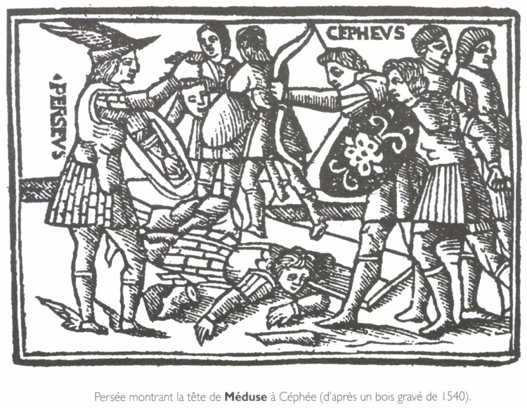 Persée montrant la tête de Méduse à Céphée. Persée montrant la tête de Méduse à Céphée.