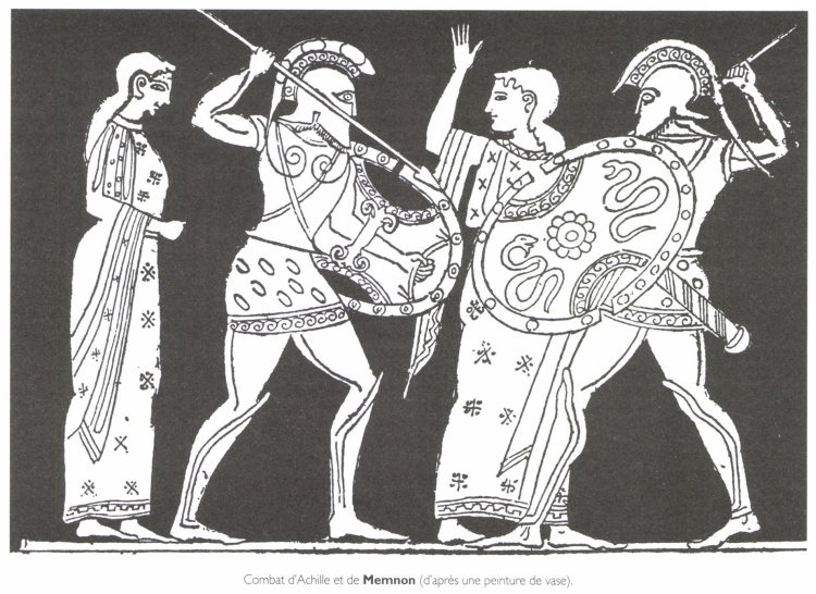Combat d'Achille et de Memnon. Combat d'Achille et de Memnon.