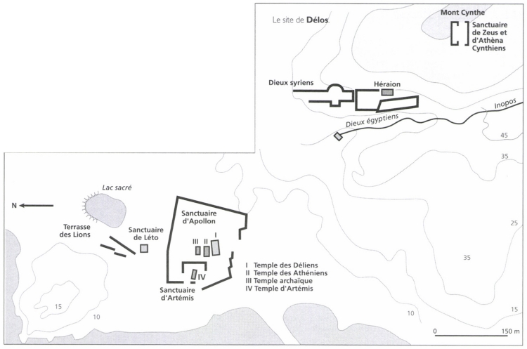 Le site de Délos. Le site de Délos.
