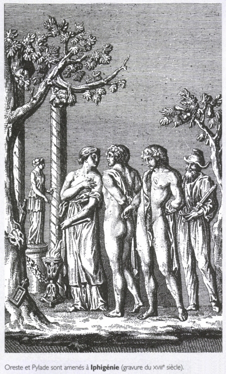 Oreste et Pylade sont amenés à Iphigénie.