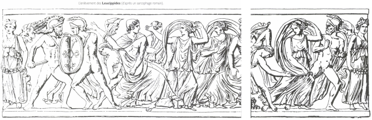 L'enlèvement des Leucippides. L'enlèvement des Leucippides.