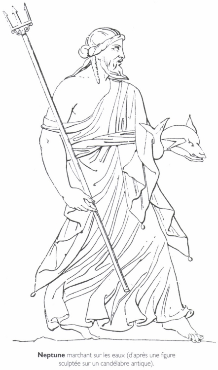 <B>Neptune</B> marchant sur les eaux.