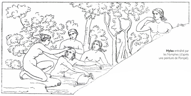 Hylas entraîné par les Nymphes.