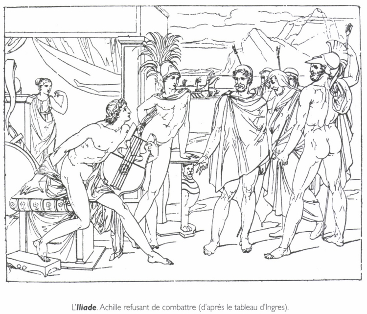 L'Iliade. Achille refusant de combattre. L'Iliade. Achille refusant de combattre.