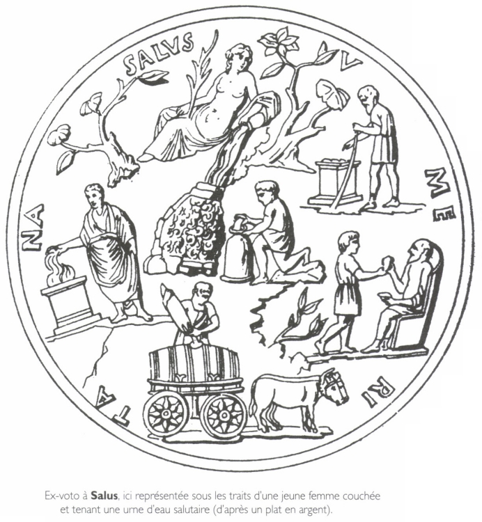 Ex-voto à Salus. Ex-voto à Salus.