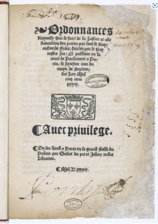 ordonnance de Villers-Cotterêts