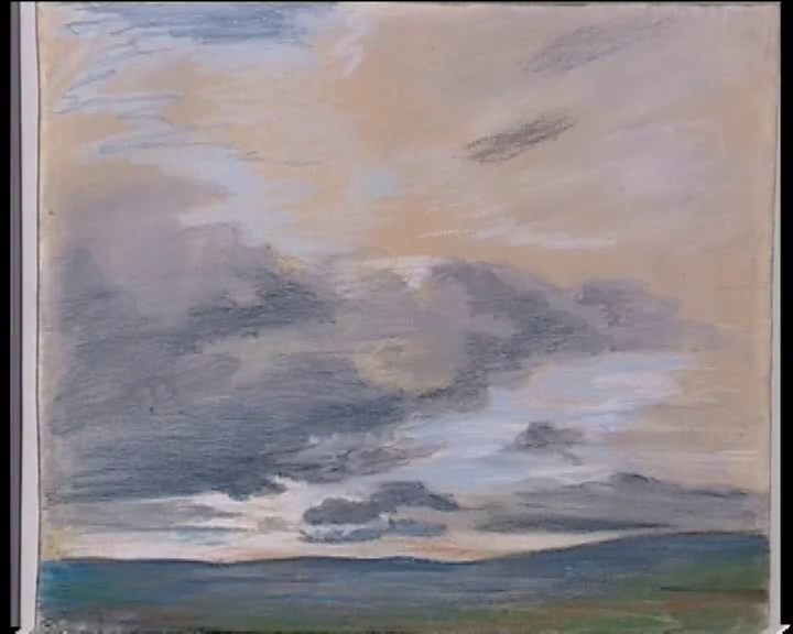 Poster Eugène Delacroix - Étude Du Ciel Au Coucher Du Soleil