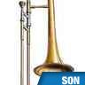 Trombone avec sourdine wa-wa