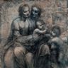 Léonard de Vinci, la Vierge à l'Enfant avec sainte Anne et saint Jean-Baptiste