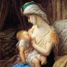 Gustave Doré, Jeune mère allaitant son enfant