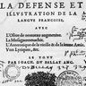 Joachim Du Bellay, page de titre de Défense et illustration de la langue française