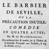Beaumarchais, le Barbier de Séville, page de titre
