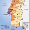 Densité de la population par district au Portugal
