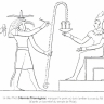 Le dieu Thot (Hermès Trismégiste) marquant le point où doit s'arrêter la crue du Nil. Le dieu Thot (Hermès Trismégiste) marquant le point où doit s'arrêter la crue du Nil.